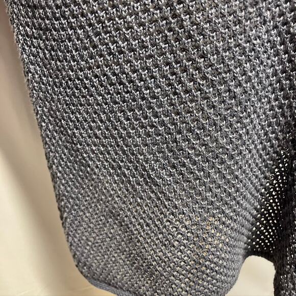 Pure Jill Womens M/L Open Linen Rayon Cardigan Grey Blue Coastal Spring Classic - Picture 6 of 16